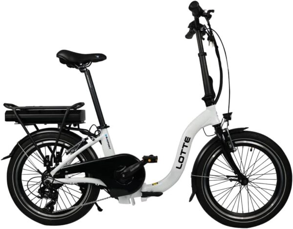 Blaupunkt Lotte 2022 - Bicicleta eléctrica plegable (20"), color blanco brillante - Imagen 2