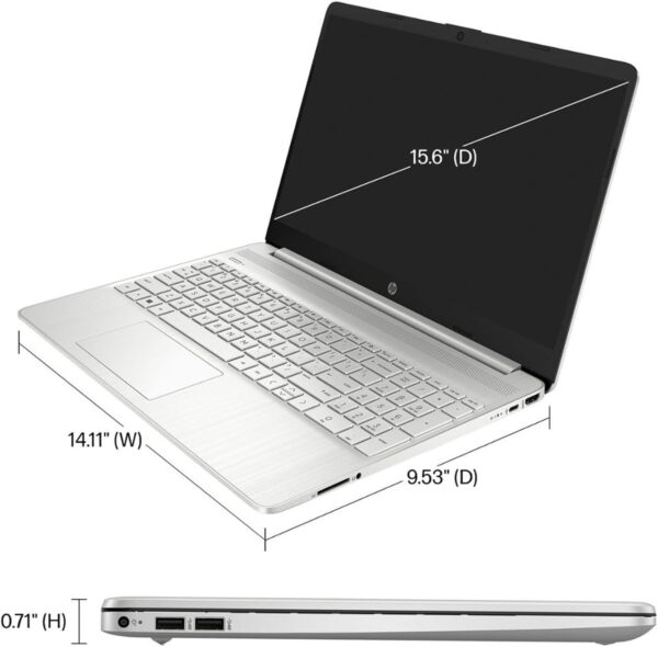 HP Laptop Estudiantes y Empresas, Pantalla Táctil Micro Edge de 15.6", Core i3-1215U, 64GB RAM, 1TB PCIe SSD, Webcam, USB-C, Carga Rápida, PDG HDMI, Win 11 Pro - Imagen 4