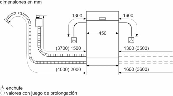 BOSCH - Lavavajillas, 45 cm, Serie 4, Libre Instalación, Home Connect, Acero Inoxidable, SPS4HMI49E. [Clase de eficiencia energética E] - Imagen 2